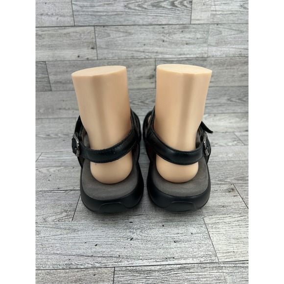SAS Nudu Black Leather Comfort Walking Sandals Womens 9 M Made in USA - Picture 7 of 16